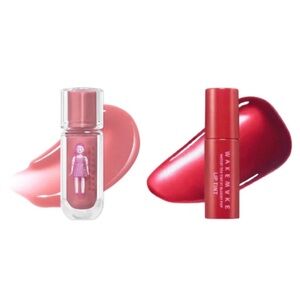 WAKEMAKE X SQUIDGAME Dewy Gel Maxi Gloss 14 Pink Scar + free LIP TINT